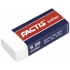 Ластик FACTIS, синтетический каучук, 55,5*23,5*13,5мм, прямоуг. в картонном держателе